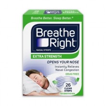 BREATHE RIGHT NASAL STRIPS CLEAR - 26 CT | EXP. 6/27
