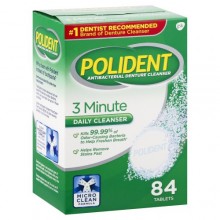 POLIDENT 3 MINUTE ANTIBACTERIAL DENTURE CLEANSER TABLETS 84 CT