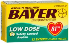 BAYER LOW DOSE ASPRIIN 81MG ENTERIC COATED TABS 32 CT