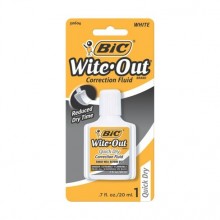 BIC WITE-OUT CORRECTION FLUID WHITE 0.7 OZ