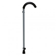 ROUND CROOK HANDLE CANE WITH TAB LOCK SILENCER