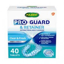 POLIDENT PRO GUARD & RETAINER A/B CLNSR TAB. 40 CT