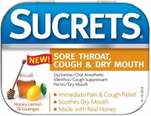 SUCRETS SORE THROAT & COUGH HNY/LEM LOZ. 18 CT