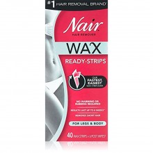 NAIR HAIR REMOVER WAX READY STRIPS LEG & BODY 40 CT