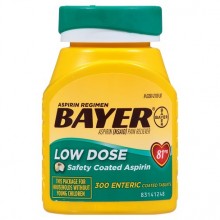 BAYER LOW DOSE ASPRIIN 81MG TABS 300 CT | EXP. 8/24
