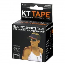 KT TAPE KINESIOLOGY THERAPEUTIC BLACK COTTON BODY TAPE 20 CT.